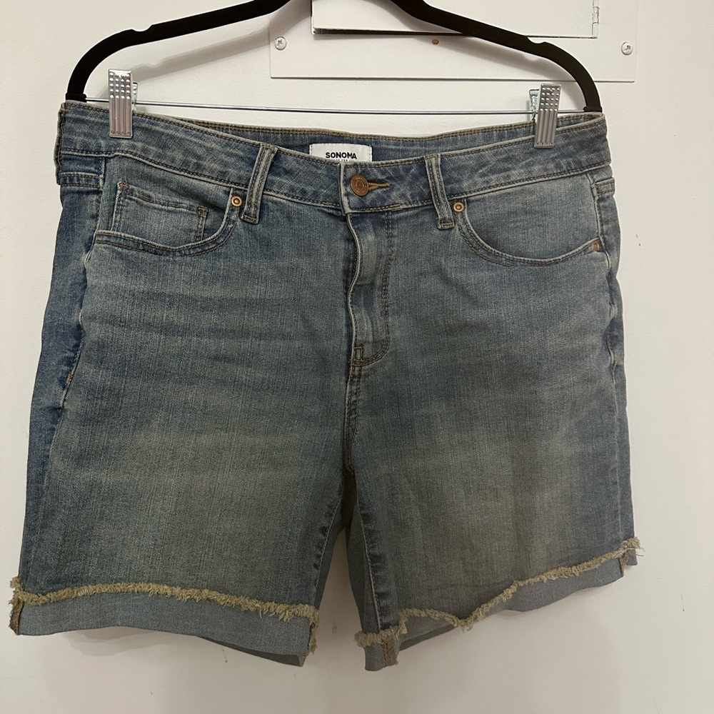 Sonoma Women's Frayed Hem Jean Shorts